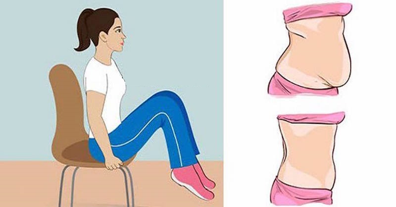 Stáhněte a vyformujte si břicho s těmito 5 cviky se židlí
