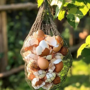 🥚 Proč má smysl pověsit v zahradě síťku s vaječnými skořápkami